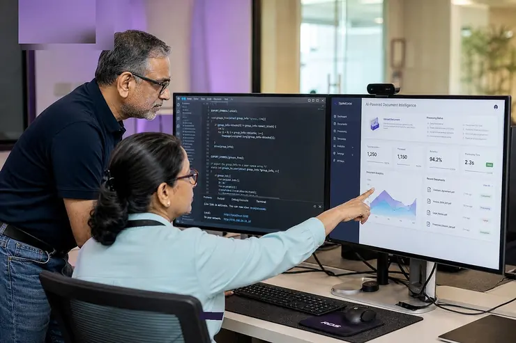 Logic Works senior software developers coding custom enterprise APIs and AI document workflow software in Dubai