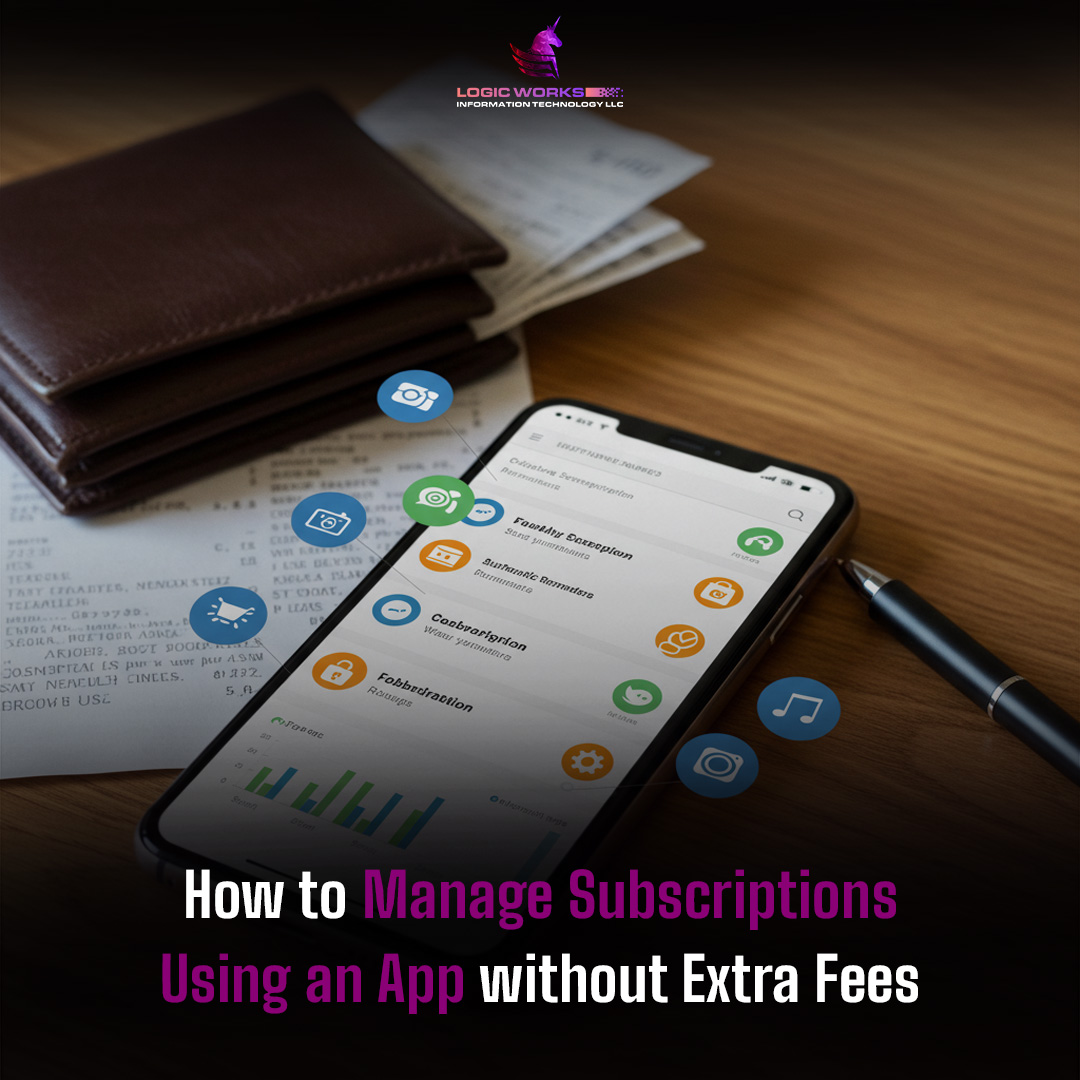 Smartphone screen with subscription manager app