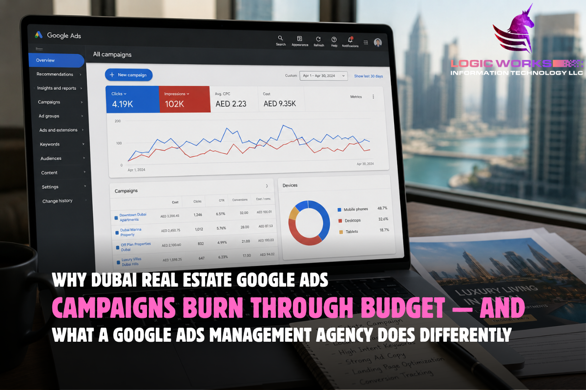 Why Dubai Real Estate Google Ads Campaigns Burn Through Budget — And What a Google Ads Management Agency Does Differently
